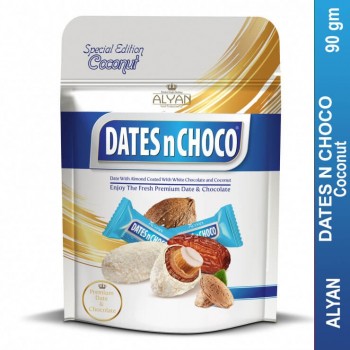 Dates N Choco Dates With Almond Coated With White